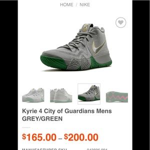 Kyrie Irving grey green gold sz 9.5 worn twice